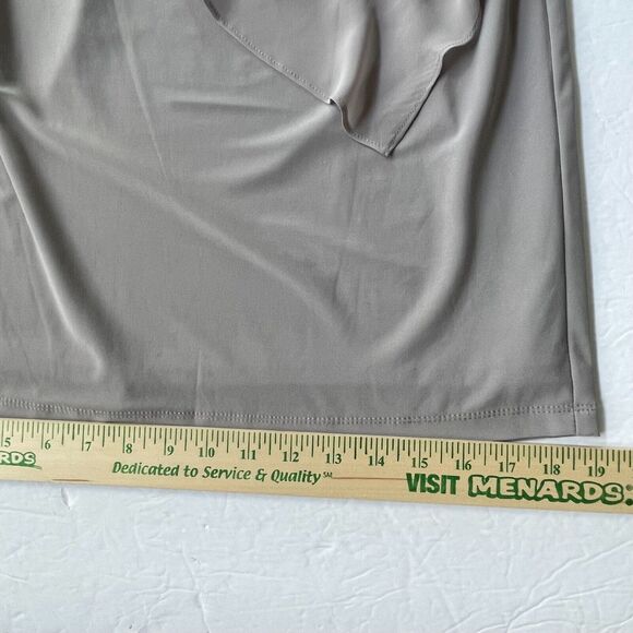 SLNY New York Dress Size 6 Formal Gray Wedding Bride Beaded Layered Holiday - Picture 14 of 16